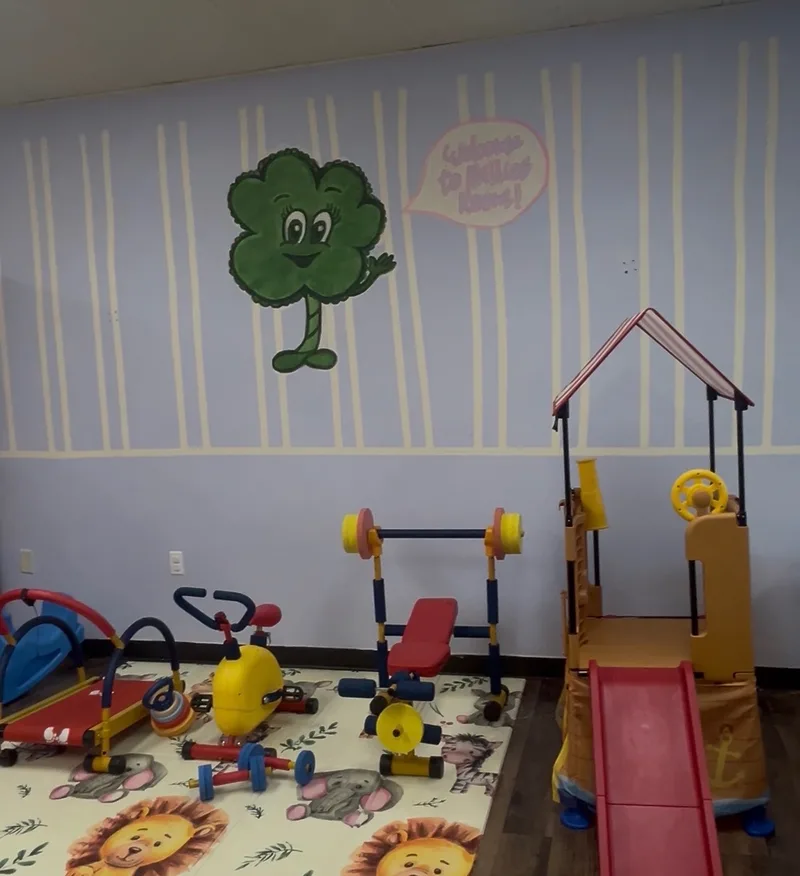 Ride-on play area inside Fresh Play Cafe